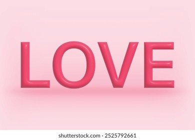 Love letters 3D vector for illustration valentine couple wedding event anniversary celebration and element 