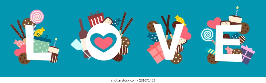  love letters with celebration object 