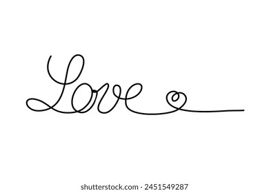 love letters. line drawing vector