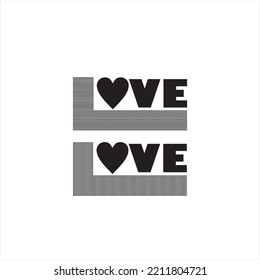 Love letters as logos, design elements and graphic resources