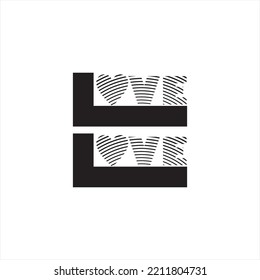 Love letters as logos, design elements and graphic resources