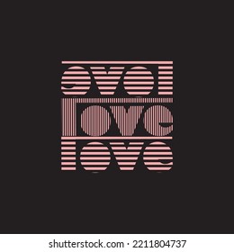 Love letters as logos, design elements and graphic resources