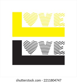 Love letters as logos, design elements and graphic resources