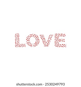 Love letters vector filled with hearts