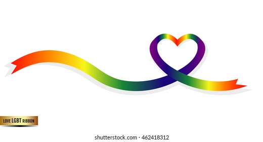Love LGBT awareness ribbons