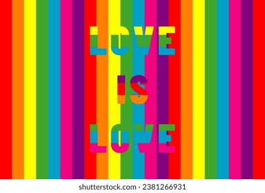 Love Is Love. LGBTQ Pride Rainbow Background.Pattern background