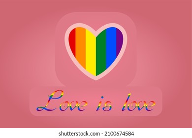 Love is love LGBTQ+ Vector Illustration