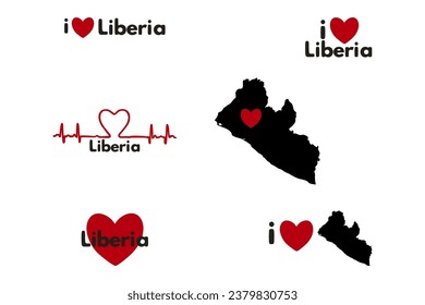 I love Liberia. Patriotic Sublimation Bundle 