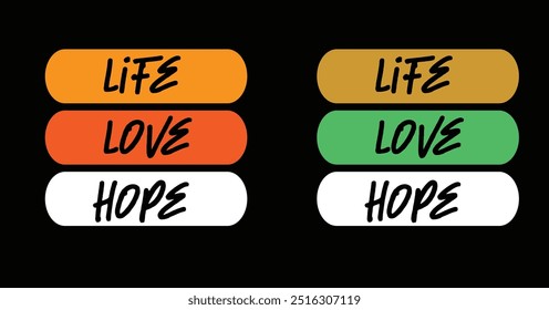 love life hope design t shirt design , t shirt design 