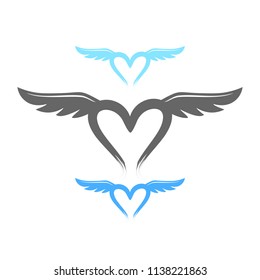 Love Life Wings Symbol Design