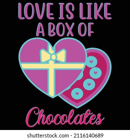 Love Is Like A Box Of Chocolates svg