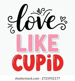 Liebe wie cupid typografy design