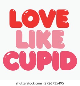 Liebe wie cupid typografy design