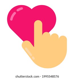 love like hand icon illustration vector graphic