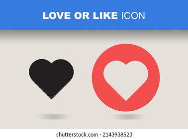 Love or Like Icon Vector Design
