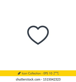 Love or Like Icon / Vector - In Line / Stroke Design