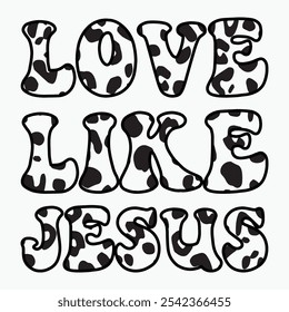 Love like Jesus retro t shirt design