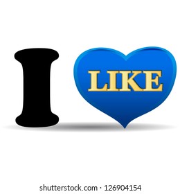 I love like on a white background