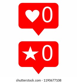 Love, Like And Star Icon Vector Illustration