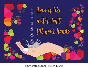 Love is like water |  t-shirt design for valentine day mood | male and female style t-shirt . Love day, valentine day, valentine day wishes.