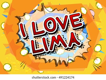 I Love Lima - Comic book style text.