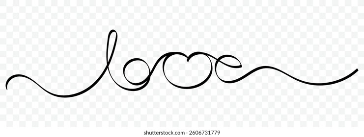 Love line art. Continuous one line drawing of red heart isolated on white background. heart love couple outline. Abstract love symbol. Vector illustrator