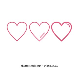 Love Line Art Icon Pink Coloreps10 Stock Vector (Royalty Free ...