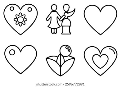 Love line art illustration for modern creative design