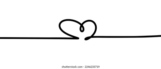 Love line drawing art banner background design vector. 