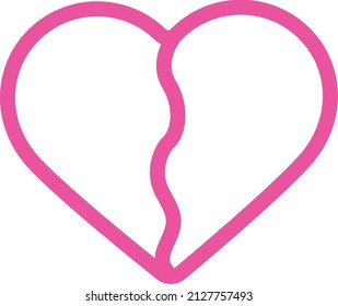 love line icon, editable stroke and color.