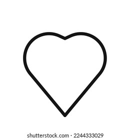 Love line icon isolated on white background. Black flat thin icon on modern outline style. Linear symbol and editable stroke. Simple and pixel perfect stroke vector illustration. 