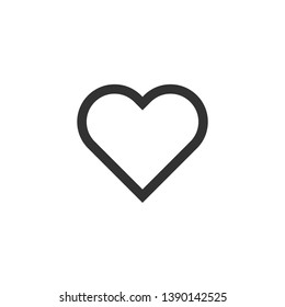 Love line icon vector. Heart, Like symbol illustration