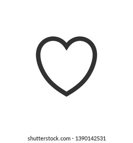 Love line icon vector. Heart, Like symbol illustration