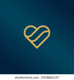 Love Line logo design vector template with Modern outline Concept style.
