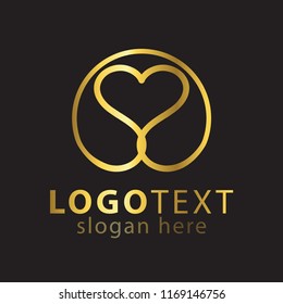 Love line logo icon vector template