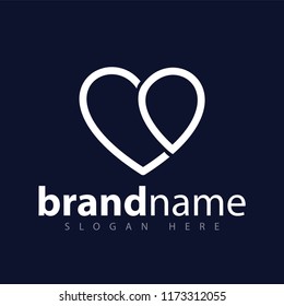 Love Line logo icon vector template