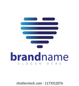 Love Line logo icon vector template
