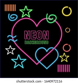 love line neon effect. Line background vector