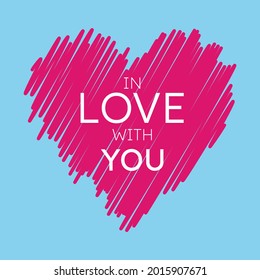 love line sketch vector. In love with you