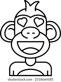 In love Line vector Icon Design