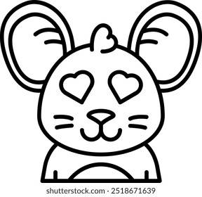 In love Line vector Icon Design