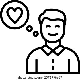 Love Line Vector Icon Design