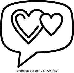 Love Line Vector Icon Design