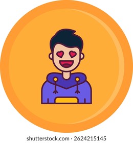 In love Line vector Icon Design