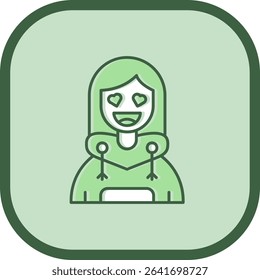 In love Line vector Icon Design