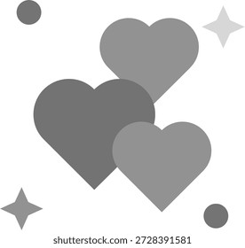Projeto de ícone de vetor de linha de amor
