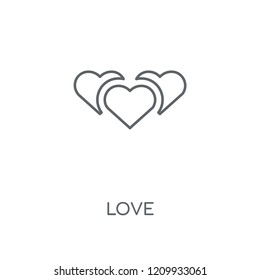 Love linear icon. Love concept stroke symbol design. Thin graphic elements vector illustration, outline pattern on a white background, eps 10.