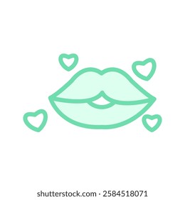 Love Lip duotone line icon, vector, pixel perfect, illustrator file