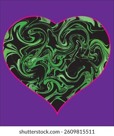 love liquid art image with colorful colors,art heart,valentine 