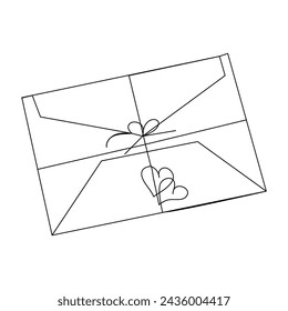 Love  litter    continuous one line drawing of outline vector illustration

